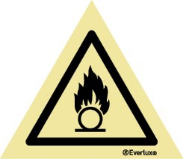 Oxidizing substance warning sign